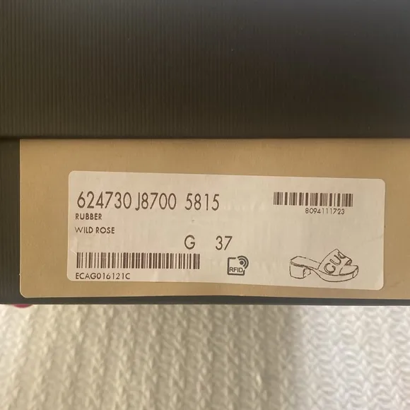 Gucci Pink Rubber Slide Sandals, 37