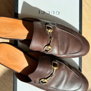 Gucci Princetown Brown Leather Loafers