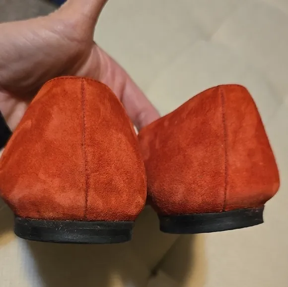 Gucci Red &amp; Gold Marmont Suede Fringe Loafers
