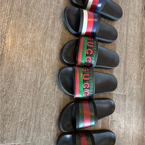 Gucci slides shoes flip flop lot 9.5 or size 10 used but clean!
