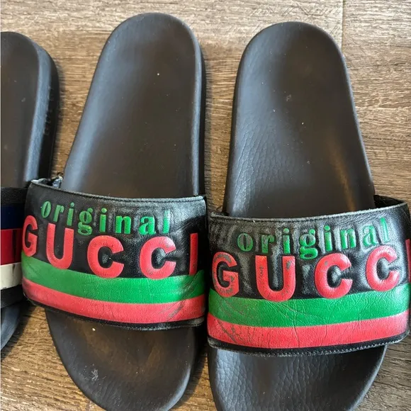 Gucci slides shoes flip flop lot 9.5 or size 10 used but clean!