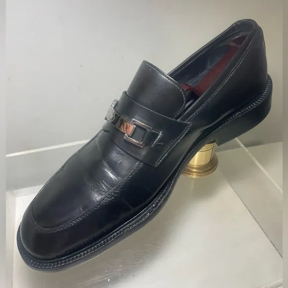 GUCCI,black loafers mens’ leather sz 43 US 9.5 made in italy