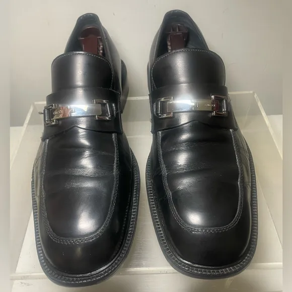 GUCCI,black loafers mens’ leather sz 43 US 9.5 made in italy