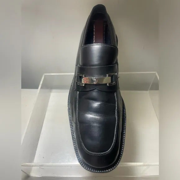 GUCCI,black loafers mens’ leather sz 43 US 9.5 made in italy