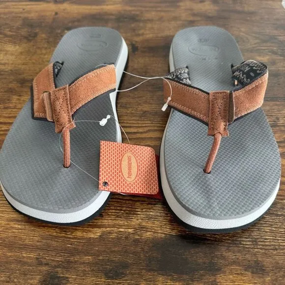 Havaianas Urban Fusion II Sandals - Graphite/Ice Grey Size: Mens 9/10 NWT Unisex