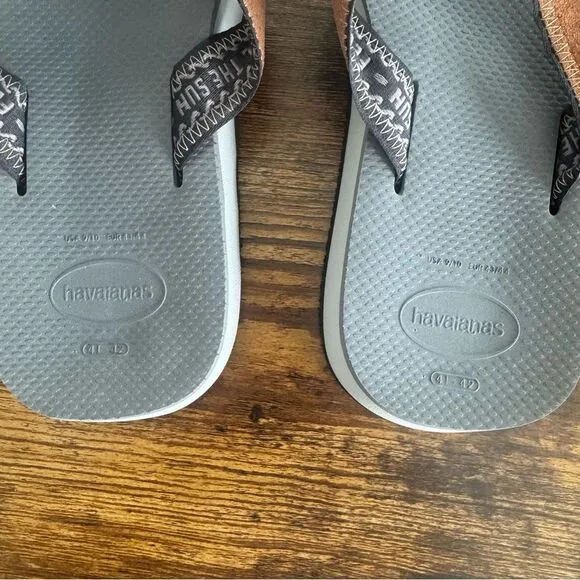 Havaianas Urban Fusion II Sandals - Graphite/Ice Grey Size: Mens 9/10 NWT Unisex