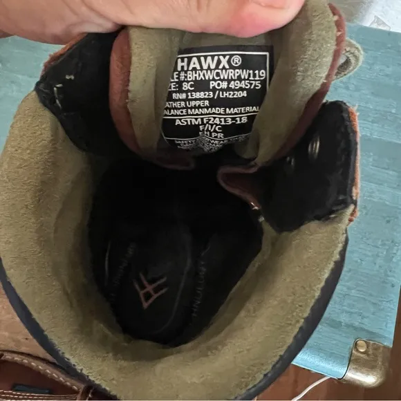 Hawx Men's BHXWCWRPW119 Crew Chief Safety Waterproof Comp Toe Work Boots Sz 8C
