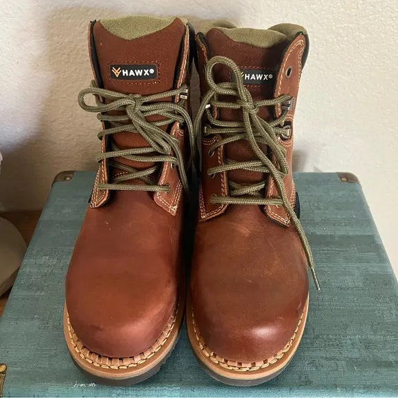 Hawx Men's BHXWCWRPW119 Crew Chief Safety Waterproof Comp Toe Work Boots Sz 8C