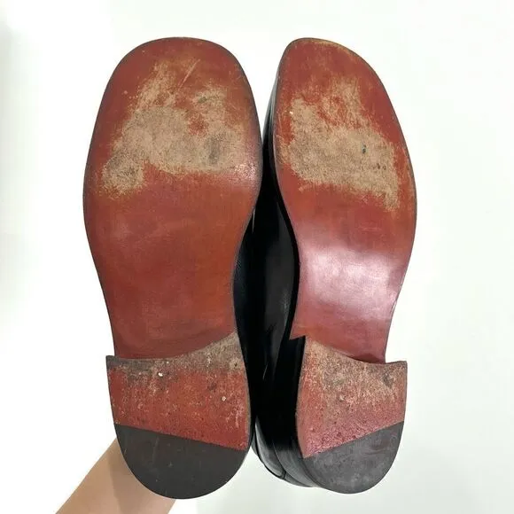 Hermes Vintage Black leather loafers
