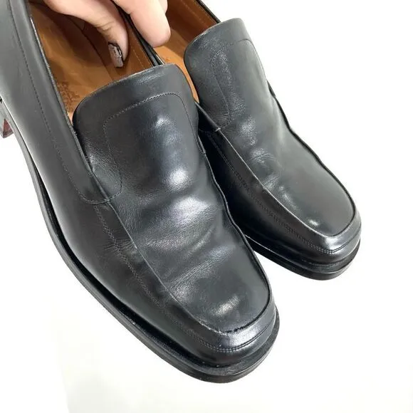 Hermes Vintage Black leather loafers