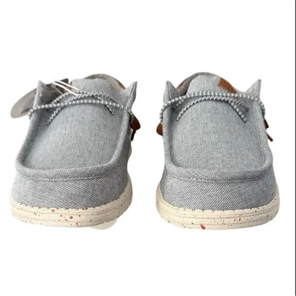 Hey Dude Gray Loafers with Moccasin Stitching Wally Funk Baha Grey Men’s Size 8