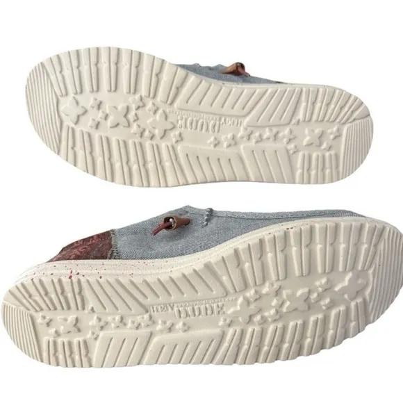 Hey Dude Gray Loafers with Moccasin Stitching Wally Funk Baha Grey Men’s Size 8
