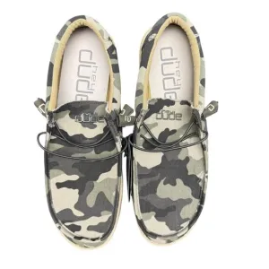 Hey Dude Wally Camo Shoes Camouflage Green Slip On Casual Loafers Men’s 14 NEW
