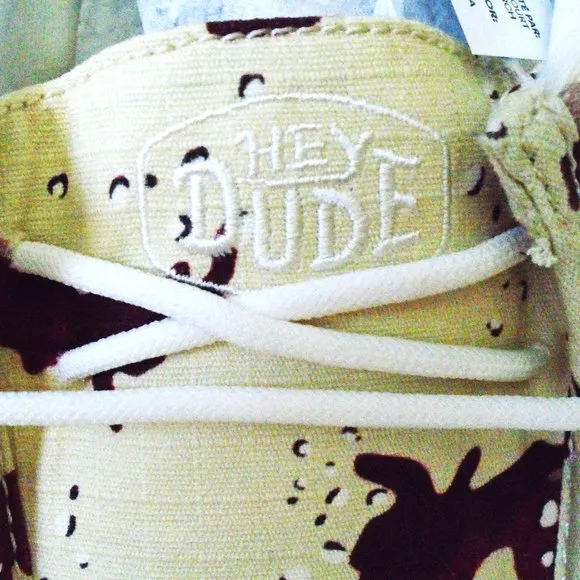 Hey Dude Wally Shoes Youth Boys Size 12 13 1 Slip On Slides Desert Camo Kids