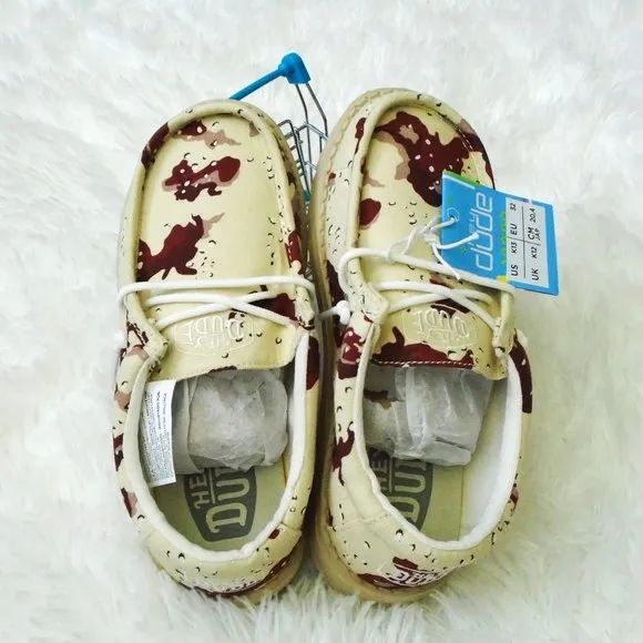 Hey Dude Wally Shoes Youth Boys Size 12 13 1 Slip On Slides Desert Camo Kids