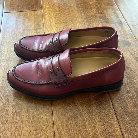 HOGAN Scarpe Loafers Slippers Shoes Burgundy Size 6