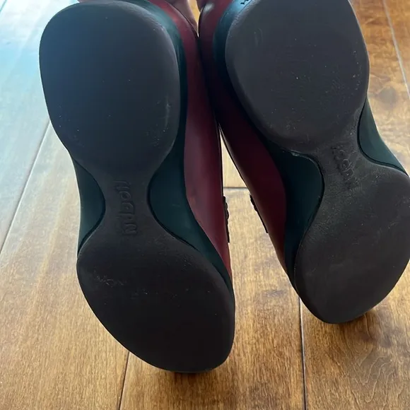 HOGAN Scarpe Loafers Slippers Shoes Burgundy Size 6