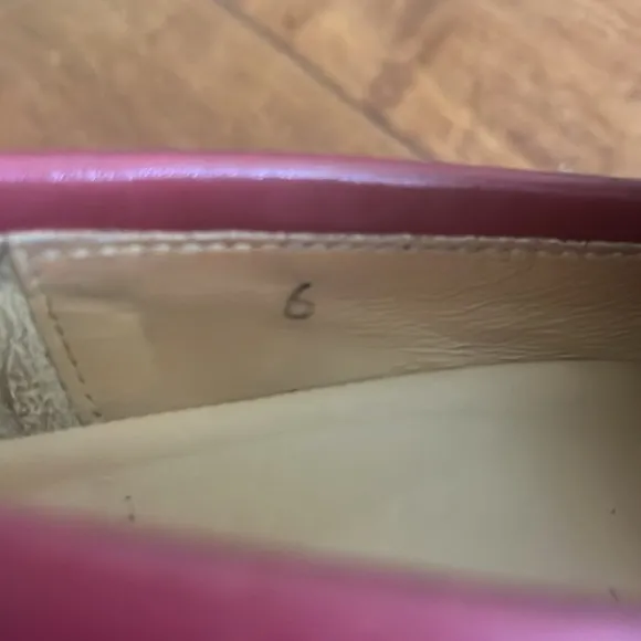 HOGAN Scarpe Loafers Slippers Shoes Burgundy Size 6