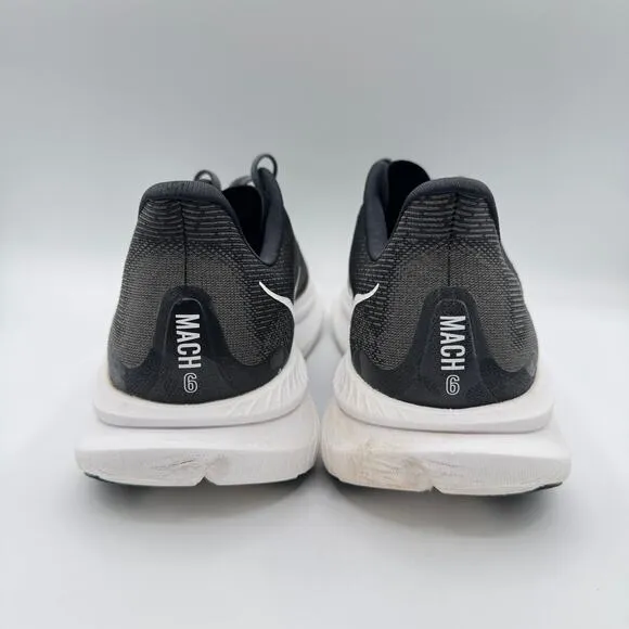 Hoka One One Mach 6 Black White Road Running Sneakers Men’s Size 10.5