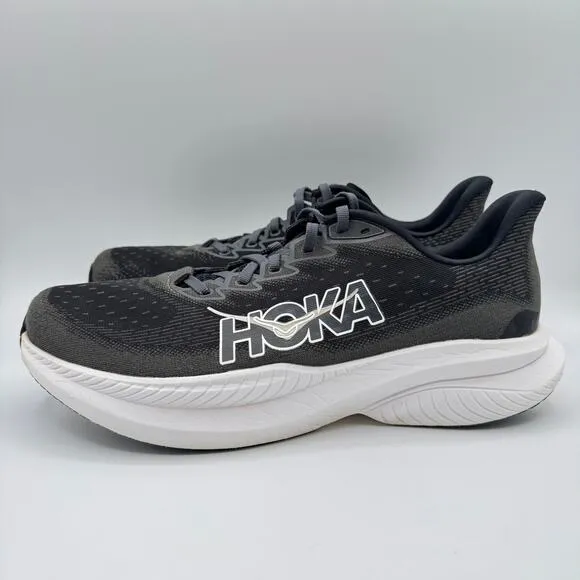 Hoka One One Mach 6 Black White Road Running Sneakers Men’s Size 10.5