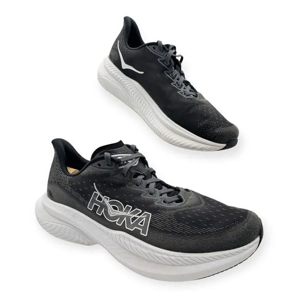 Hoka One One Mach 6 Black White Road Running Sneakers Men’s Size 10.5