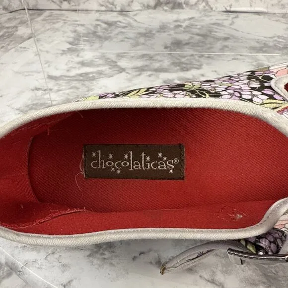 Hot Chocolate Design Mary Jane Flats Flora La Muerte Day of Dead Size 38 US 8