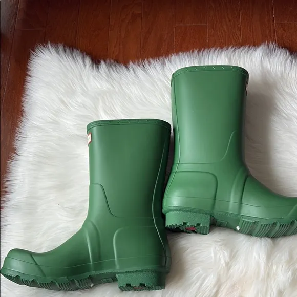 Hunter Green Rain Boots Original Short New in Fell Green Size Men’s 10