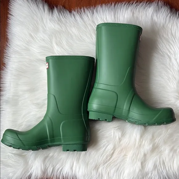 Hunter Green Rain Boots Original Short New in Fell Green Size Men’s 10