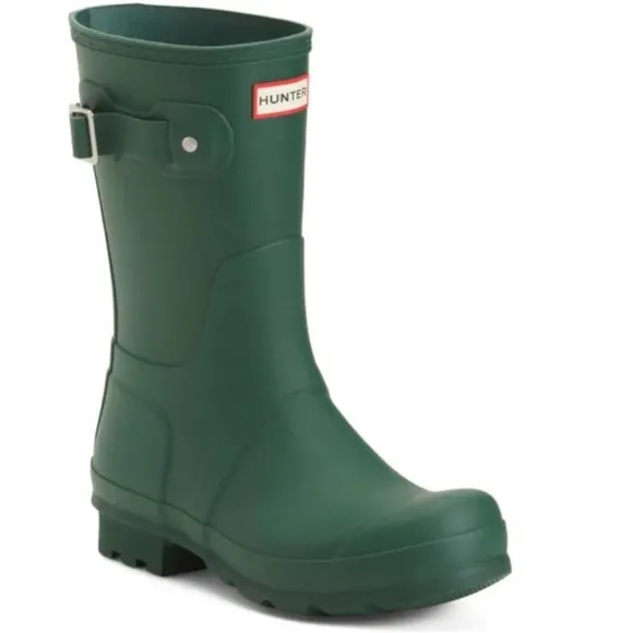 Hunter Green Rain Boots Original Short New in Fell Green Size Men’s 10