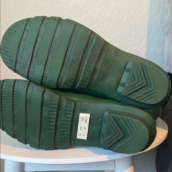 Hunter Green Rain Boots