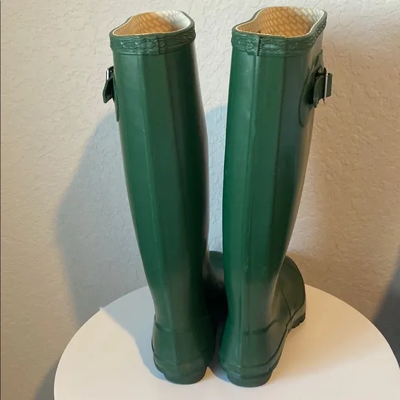 Hunter Green Rain Boots