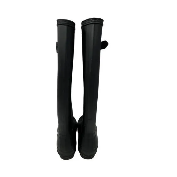Hunter Matte Black Rain Boots Women’s 9 Glastonbury Festival Fisherman Core