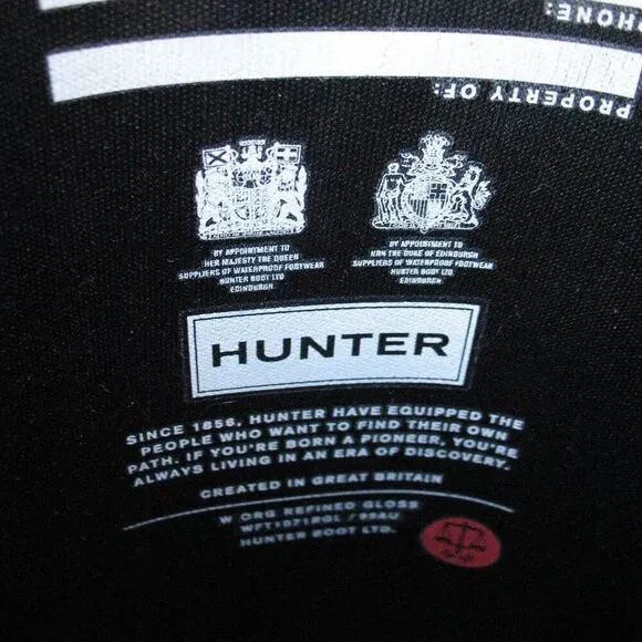 Hunter Original Refined tall wellington boots in black gloss