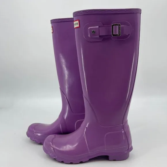 Hunter Purple Waterproof Winter &amp; Rain Boots | Classic Style