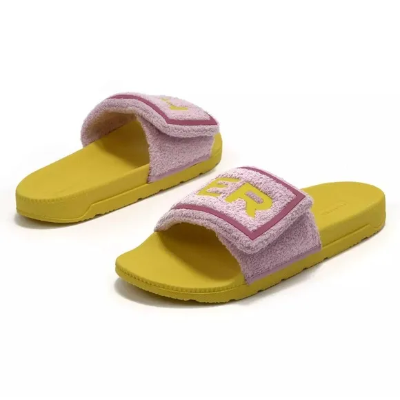 Hunter Terry Cloth Slides Sandals Adjustable Slip On Logo Beach Rain Boots Brand
