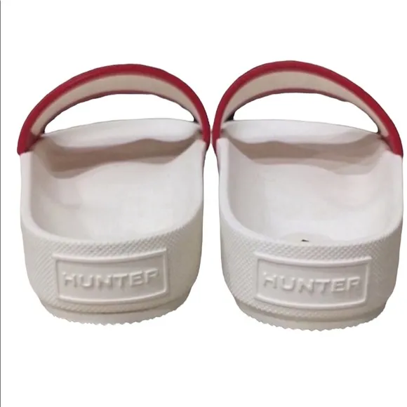 Hunter Terry Cloth Slides Sandals Slip On Logo Beach Rain Boots Brand