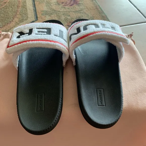 Hunter Women Terry Towelling Logo Adjustable Slide