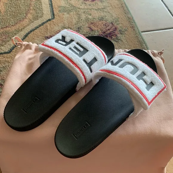 Hunter Women Terry Towelling Logo Adjustable Slide