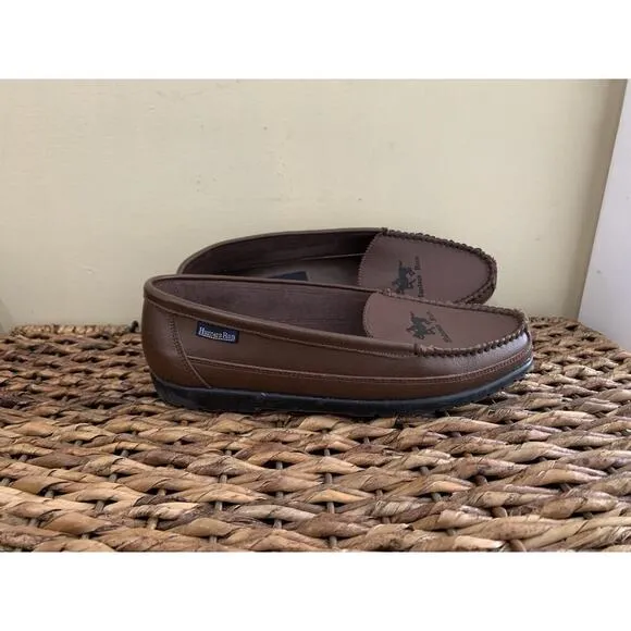 Hunters Run Luxury Loafers Leather Brown Old Money Size 9