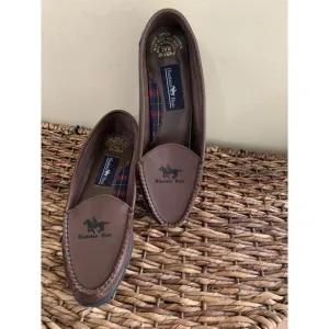Hunters Run Luxury Loafers Leather Brown Old Money Size 9