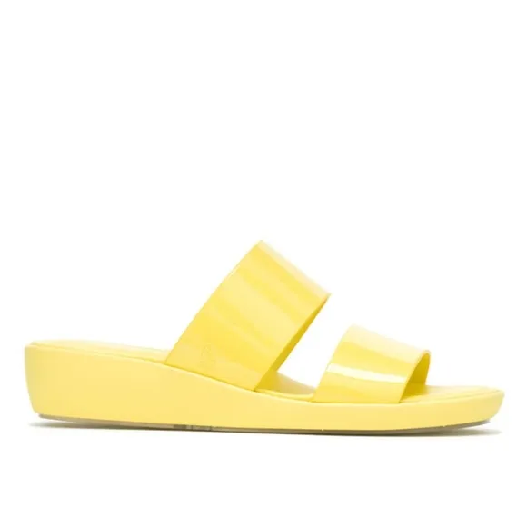 🐾HUSH PUPPIES Brite Jells Wedge Slides in Sun Yellow