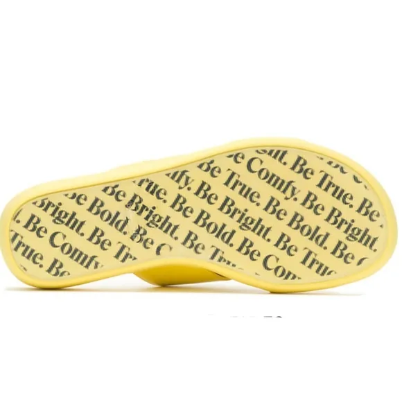 🐾HUSH PUPPIES Brite Jells Wedge Slides in Sun Yellow