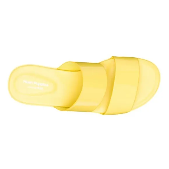 🐾HUSH PUPPIES Brite Jells Wedge Slides in Sun Yellow
