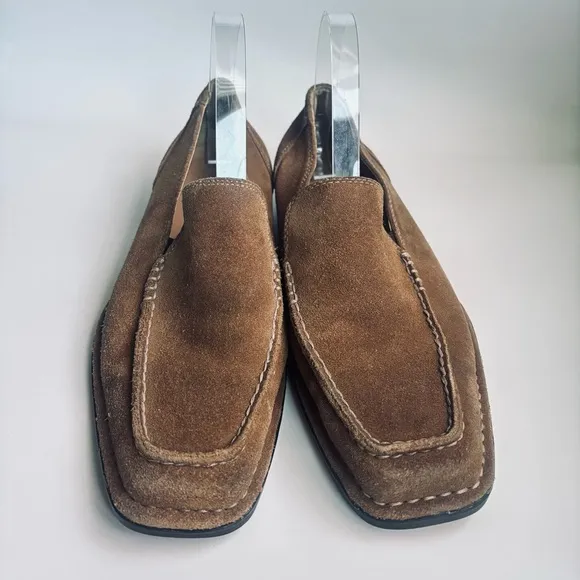 Hush Puppies Slip On Casual Suede Brown Loafers Men’s Size 8.5