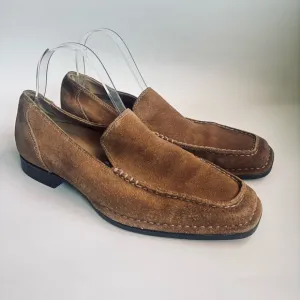 Hush Puppies Slip On Casual Suede Brown Loafers Men’s Size 8.5