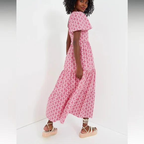 HYACINTH HOUSEPink Geo Floral One Shoulder Paden Maxi Dress