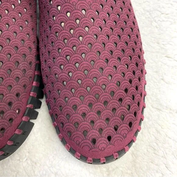 ILSE JACOBSEN TULIP PERFORATED SLIP-ON SNEAKERS
