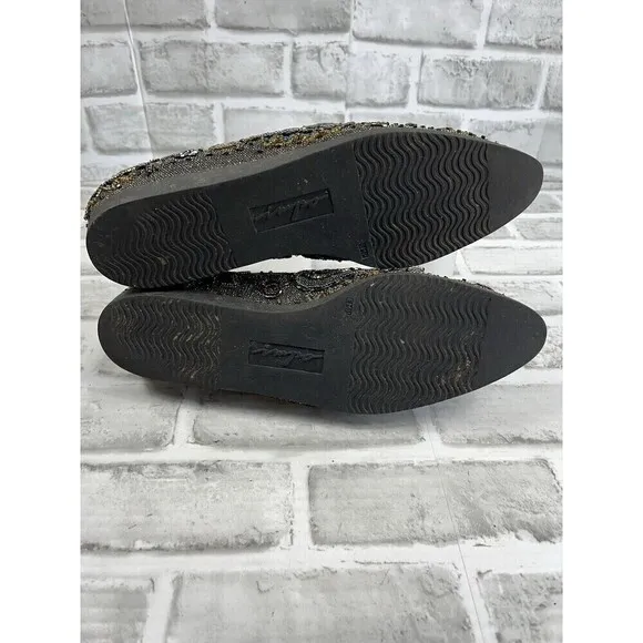 Impo Vintage Beaded Women's Size 8.5 Sequined Beaded Pointed Toe Flats