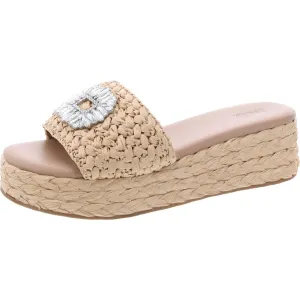 INC Womens Blakee Open Toe Platform Espadrilles Beige 9 Medium (B,M)