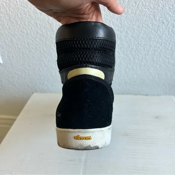 Indian Motorcycle Hi-Top Mesh Riding Sneakers 12 Black Vibram Soles Lace Up